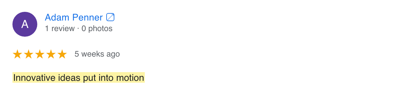 Google review screenshot